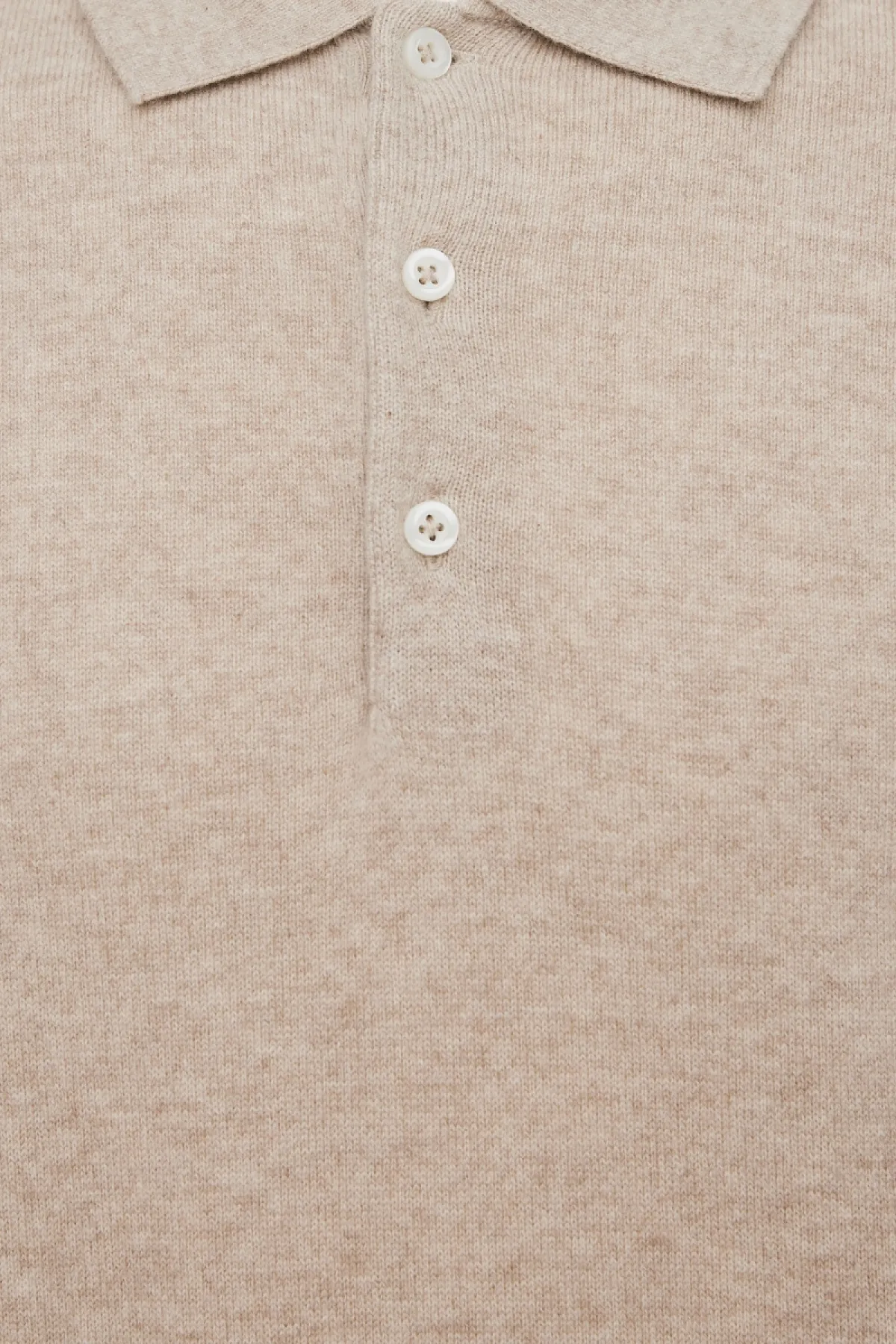 Longsleeve Button Polo | Beige