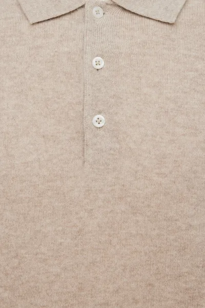 Longsleeve Button Polo | Beige