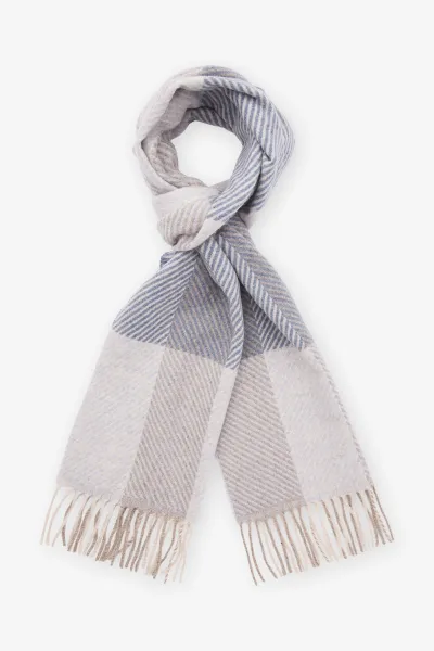 Soft Check Scarf | Blauw
