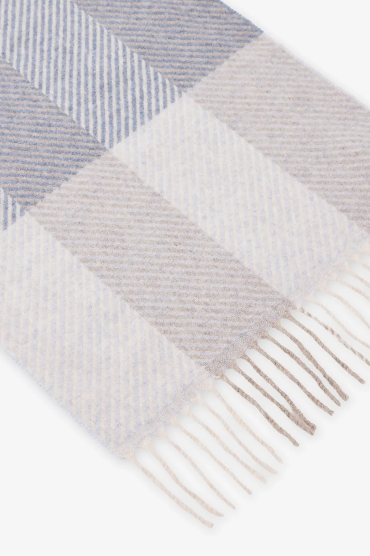 Soft Check Scarf | Blauw