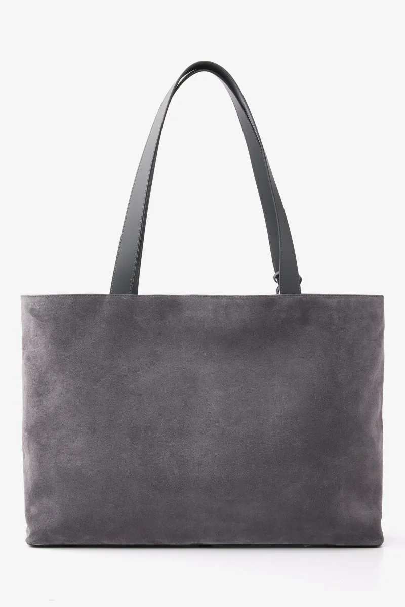 Leather Tote Bag | Grijs