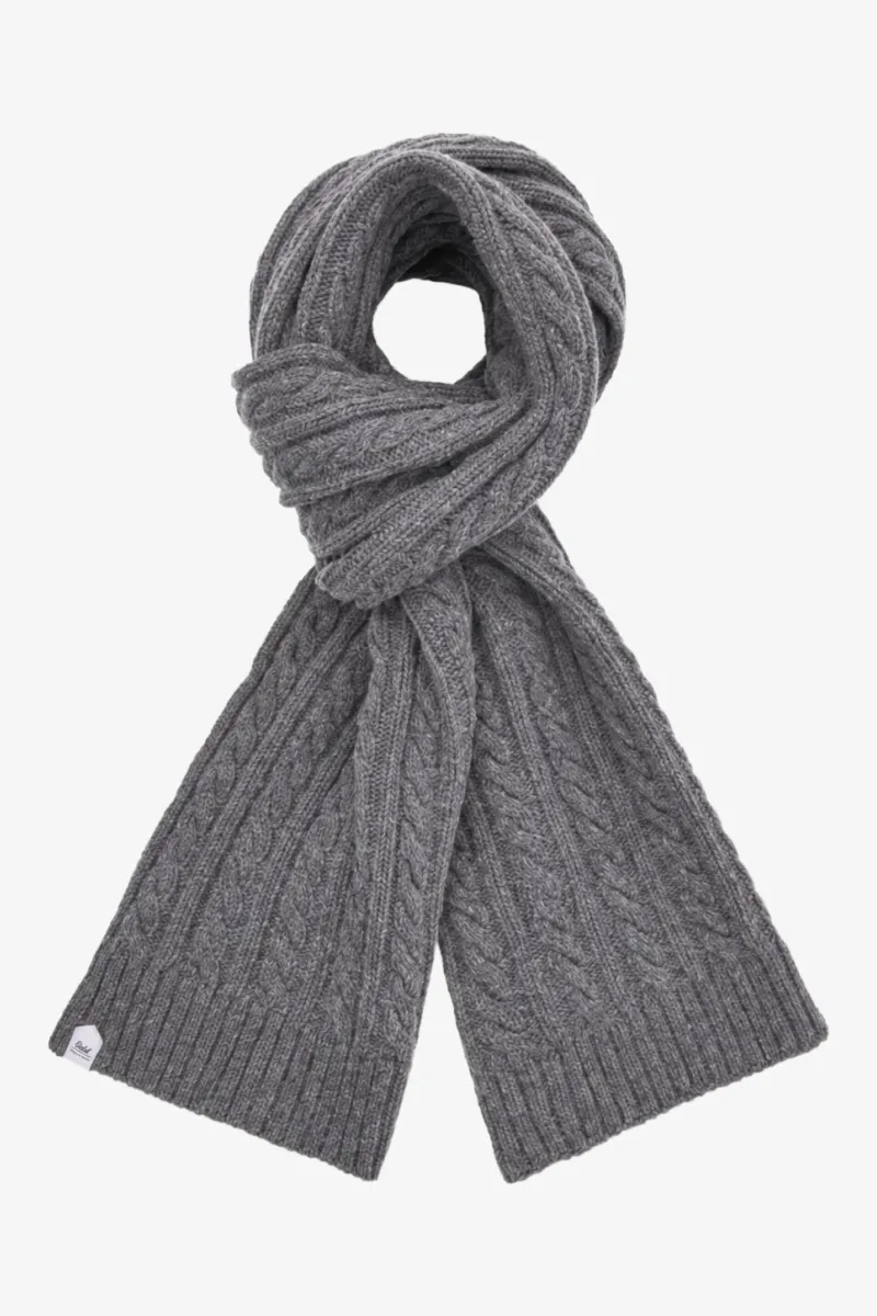 Cable Scarf | Grijs