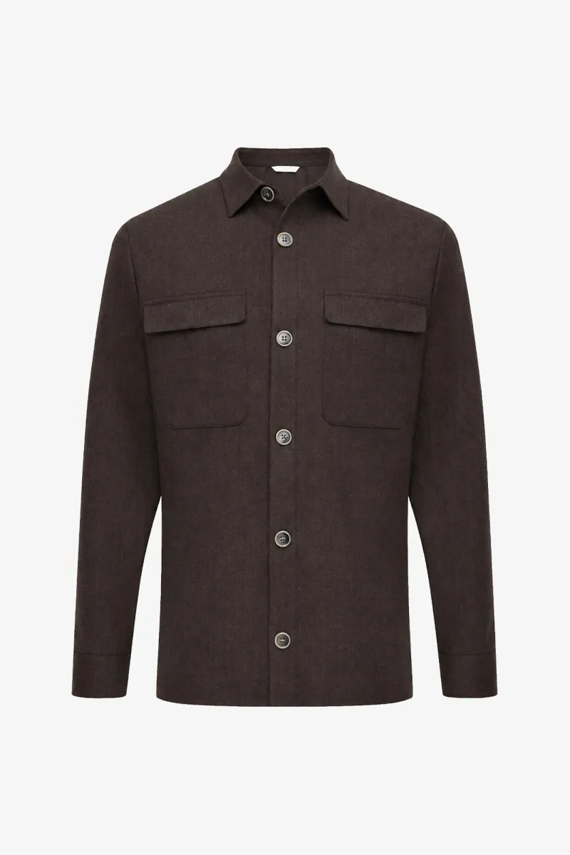 Overshirt Remo | Donkerbruin