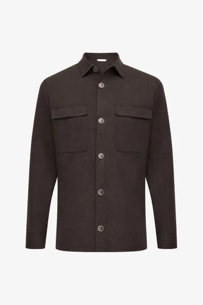 Overshirt Remo | Donkerbruin