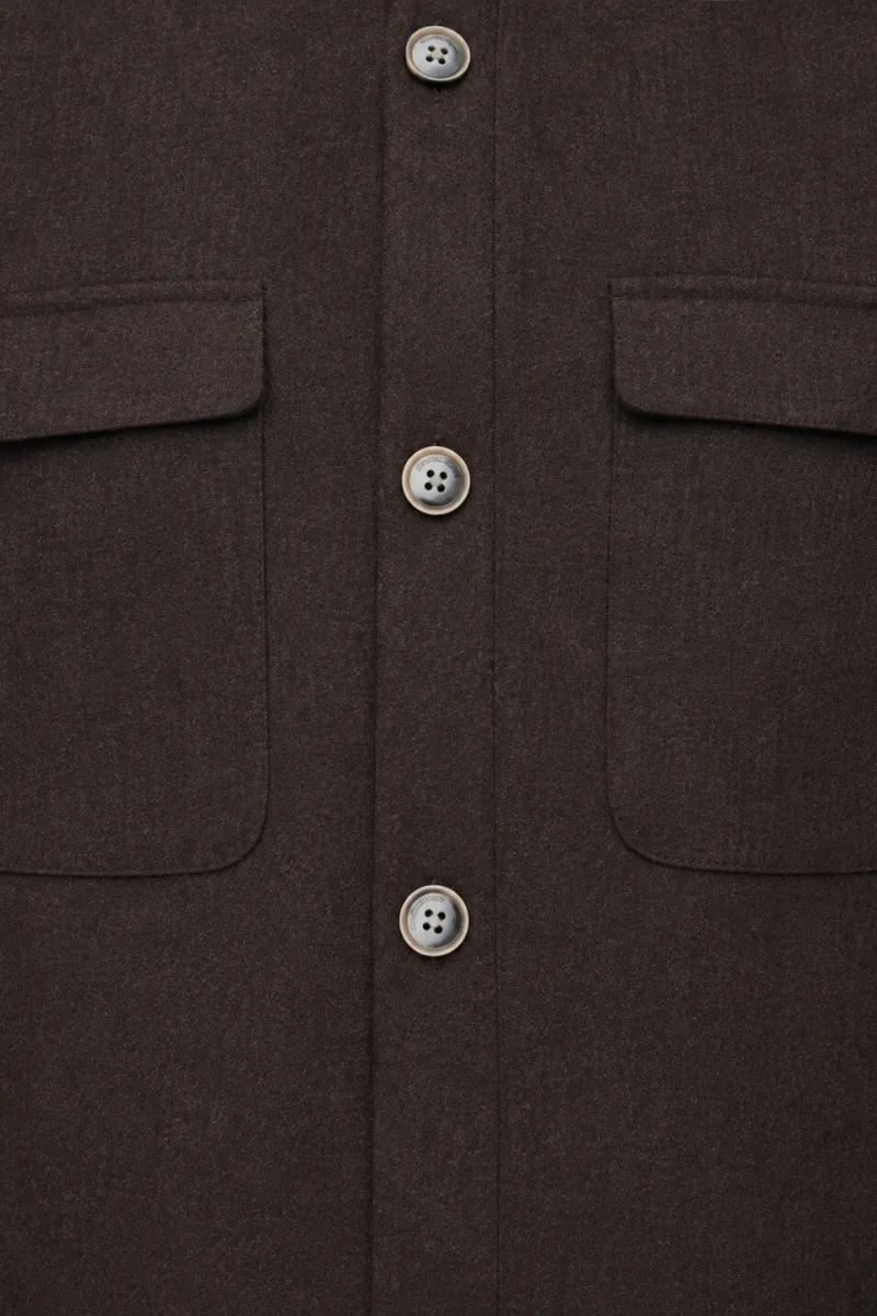 Overshirt Remo | Donkerbruin