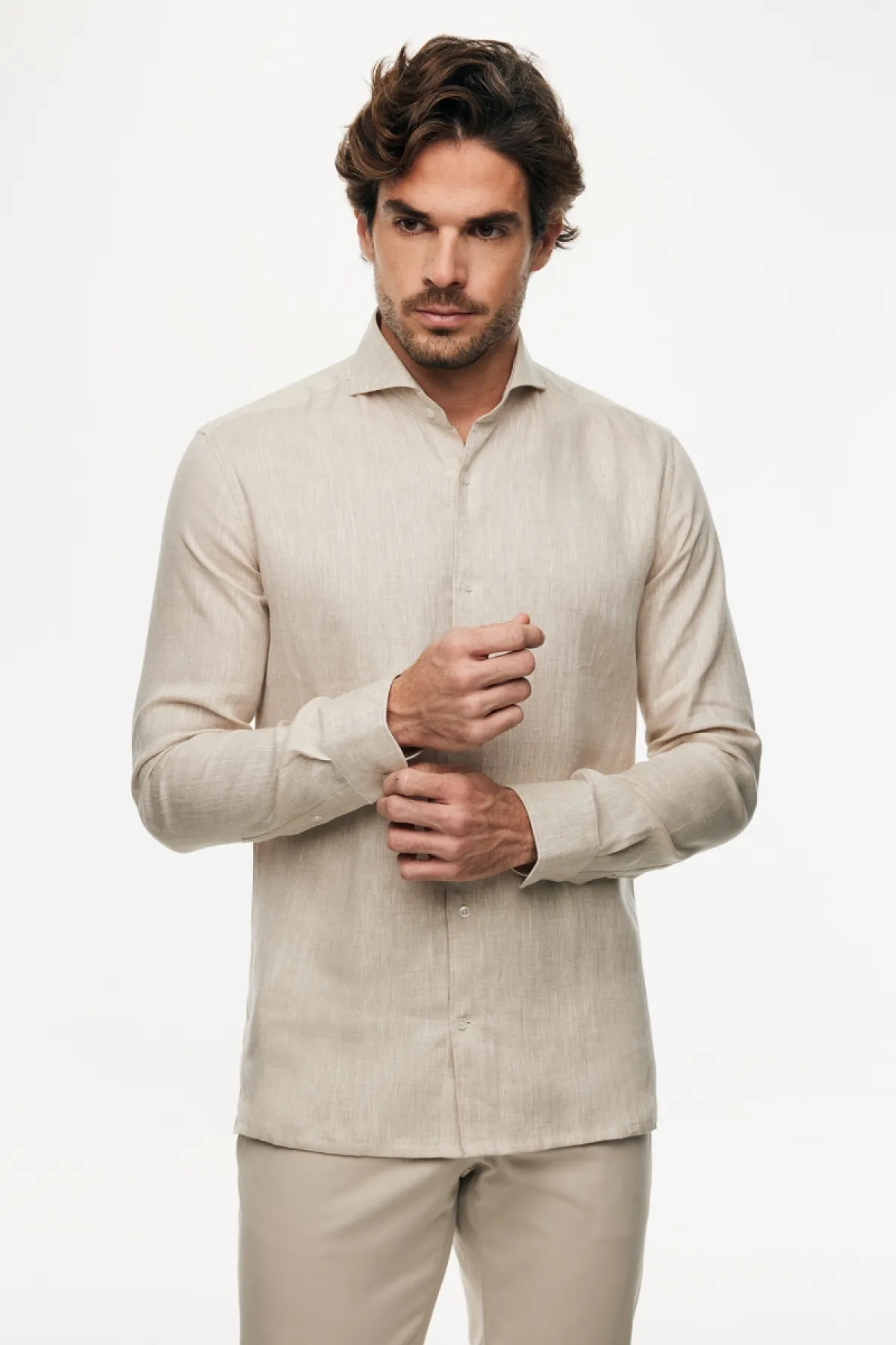Linnen Overhemd | Beige