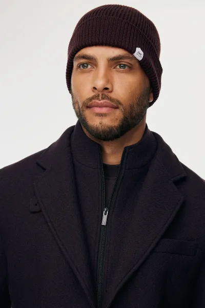 Knitted Beanie | Bordeaux