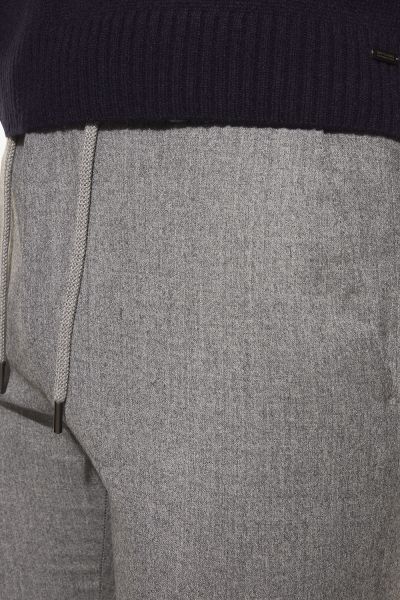 Wollen cargo broek grijs