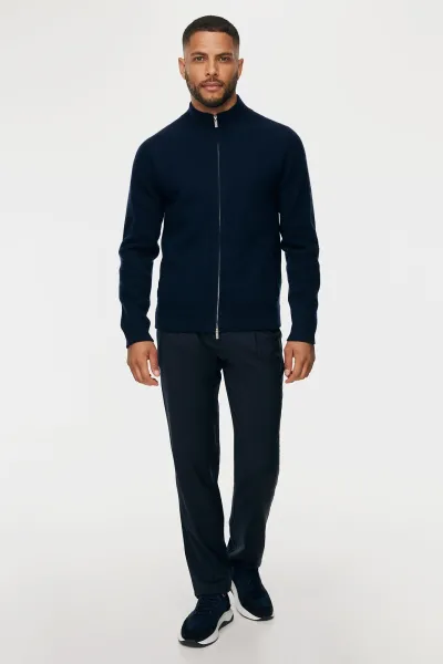Zip Jacket | Donkerblauw