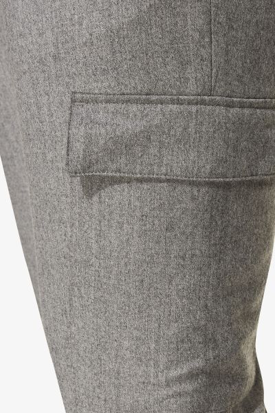 Wollen cargo broek grijs