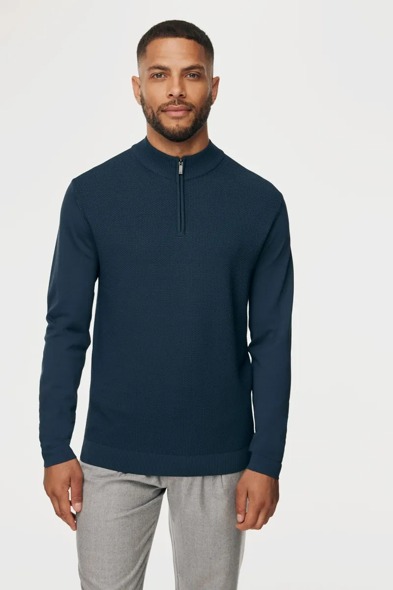 Turtle Half Zip | Blauw