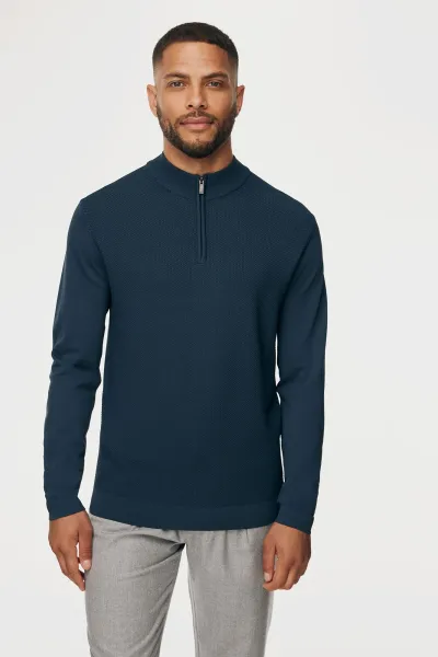Turtle Half Zip | Blauw