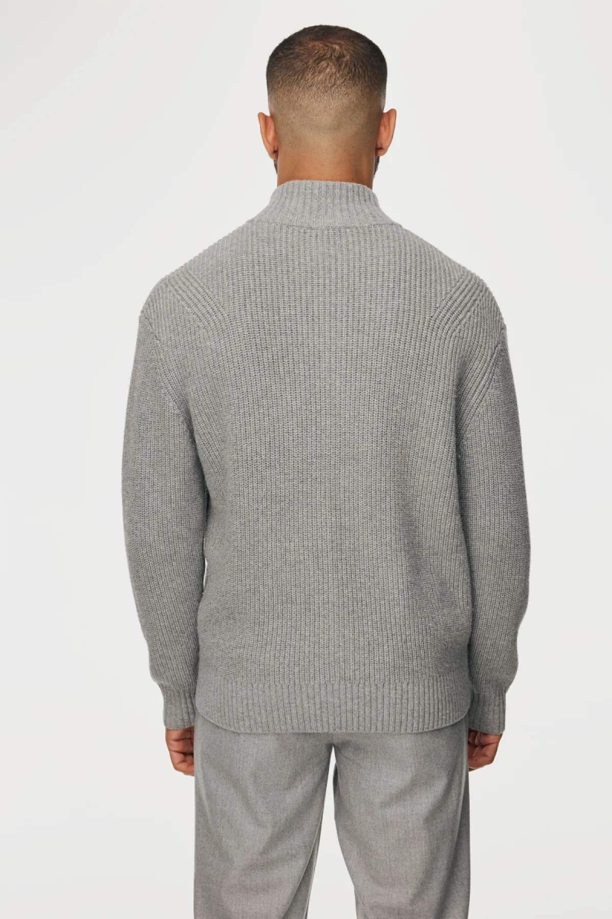Turtle Zip Cardigan | Lichtgrijs