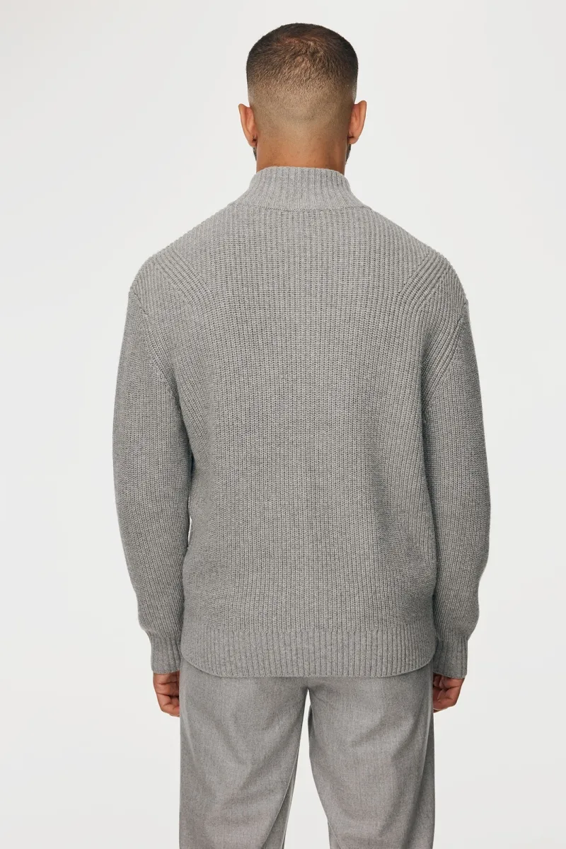 Turtle Zip Cardigan | Lichtgrijs