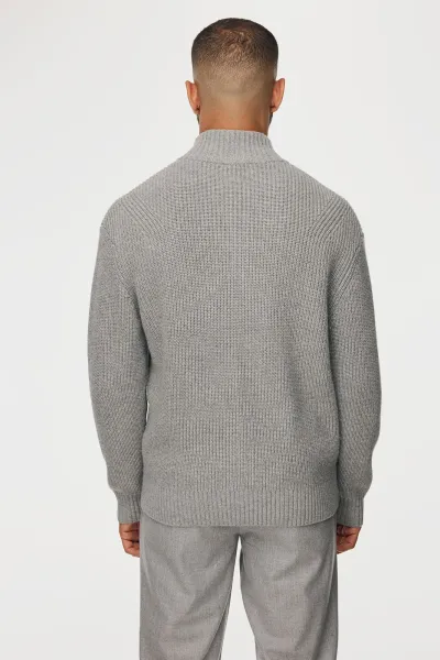 Turtle Zip Cardigan | Lichtgrijs