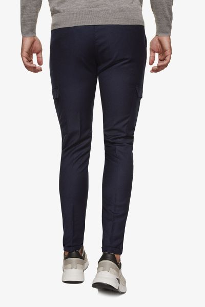 Wollen cargo broek donkerblauw