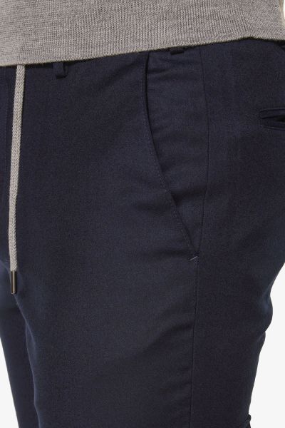 Wollen cargo broek donkerblauw
