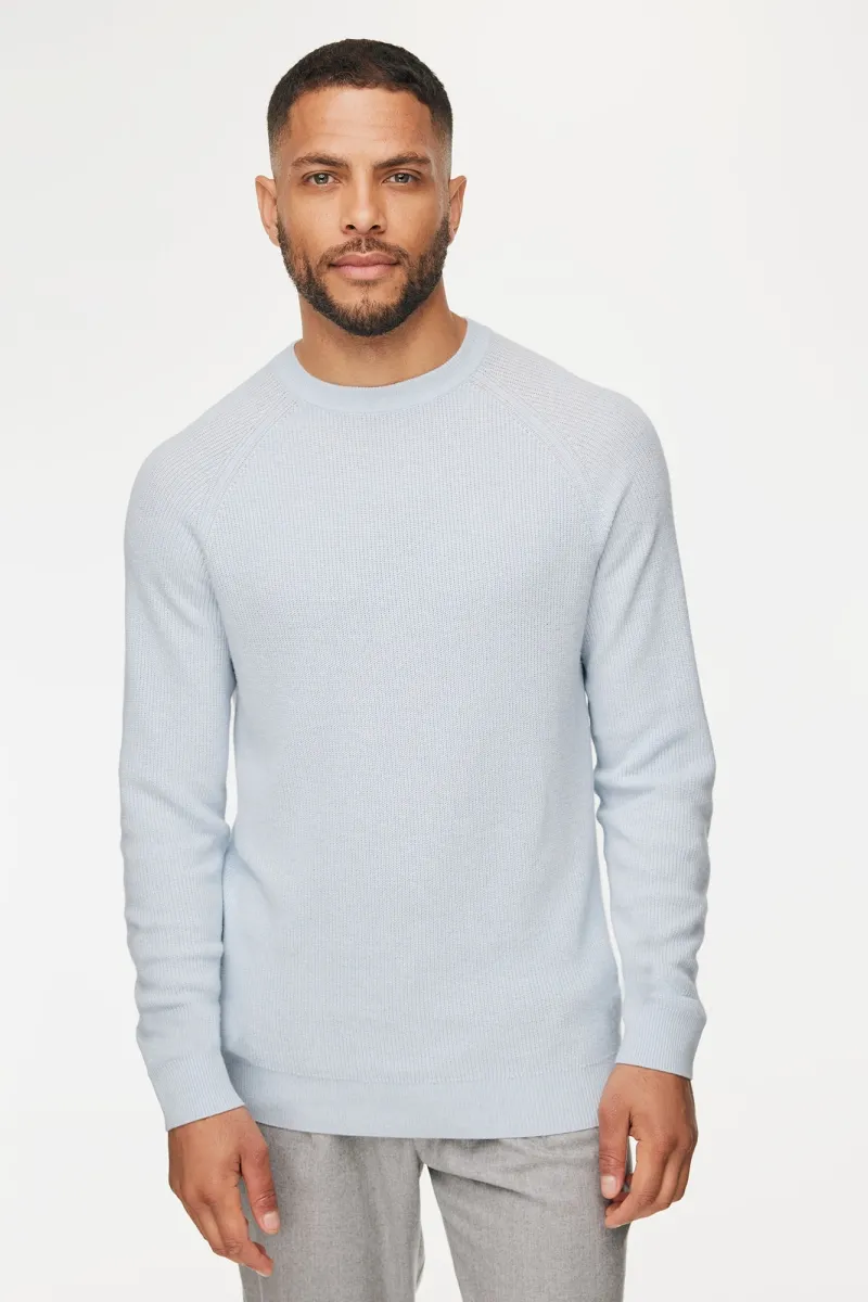 Knitted Roundneck | Lichtblauw