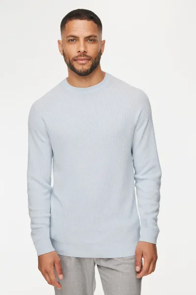 Knitted Roundneck | Lichtblauw