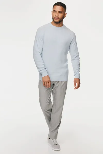 Knitted Roundneck | Lichtblauw