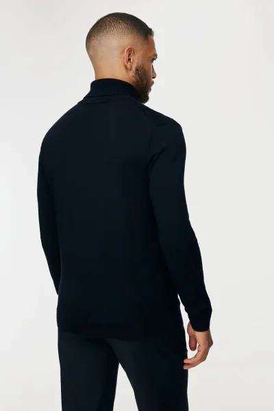 Cable Rollneck | Donkerblauw