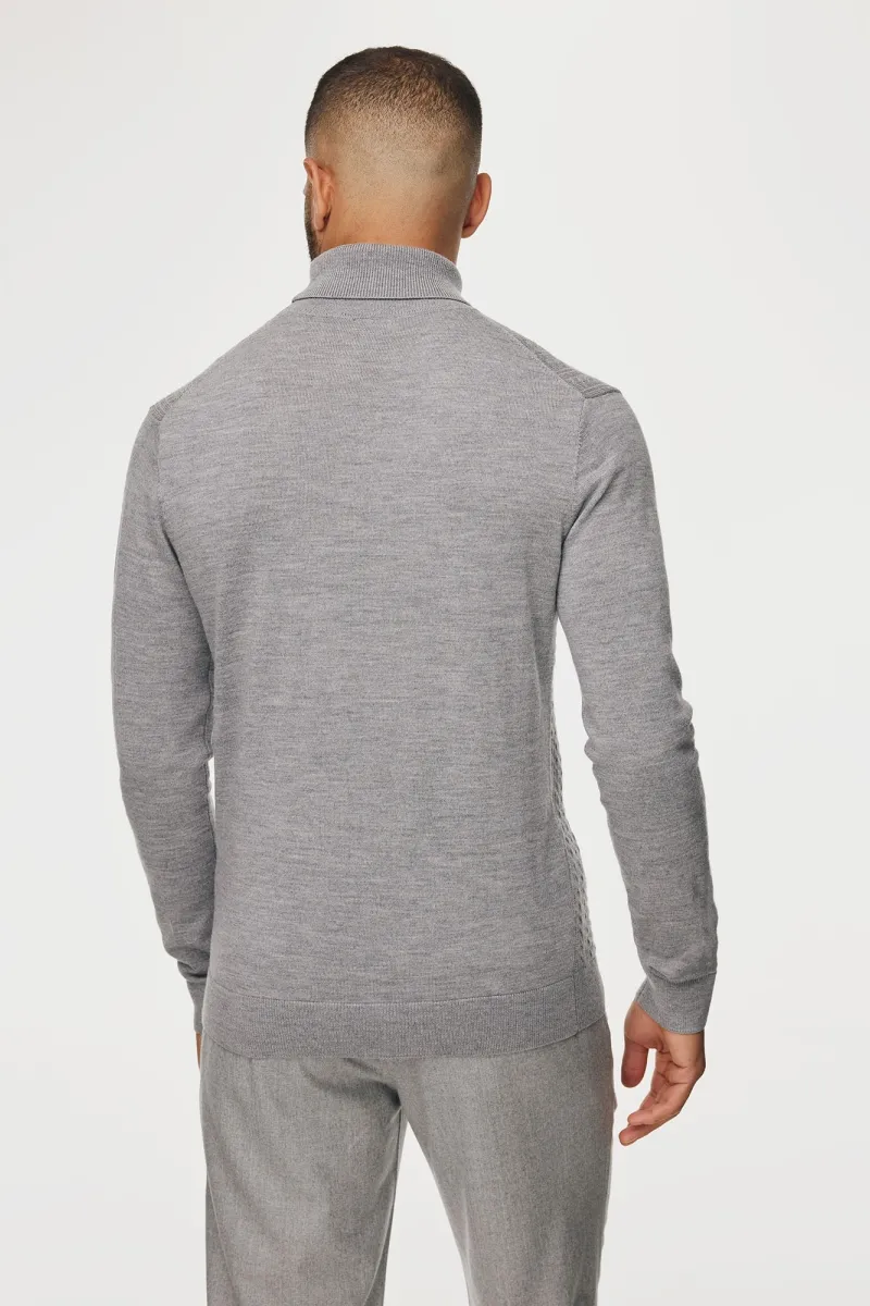 Cable Rollneck | Grijs