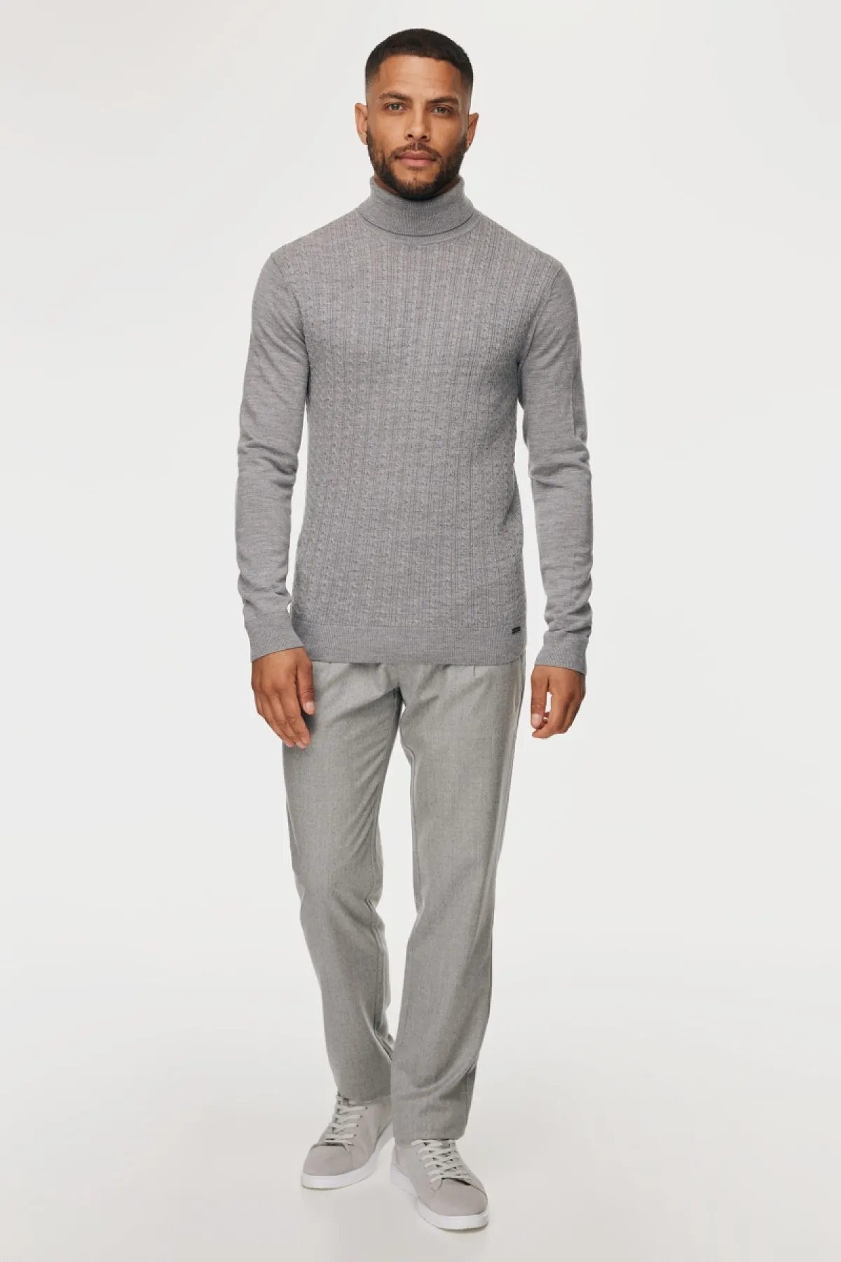 Cable Rollneck | Grijs