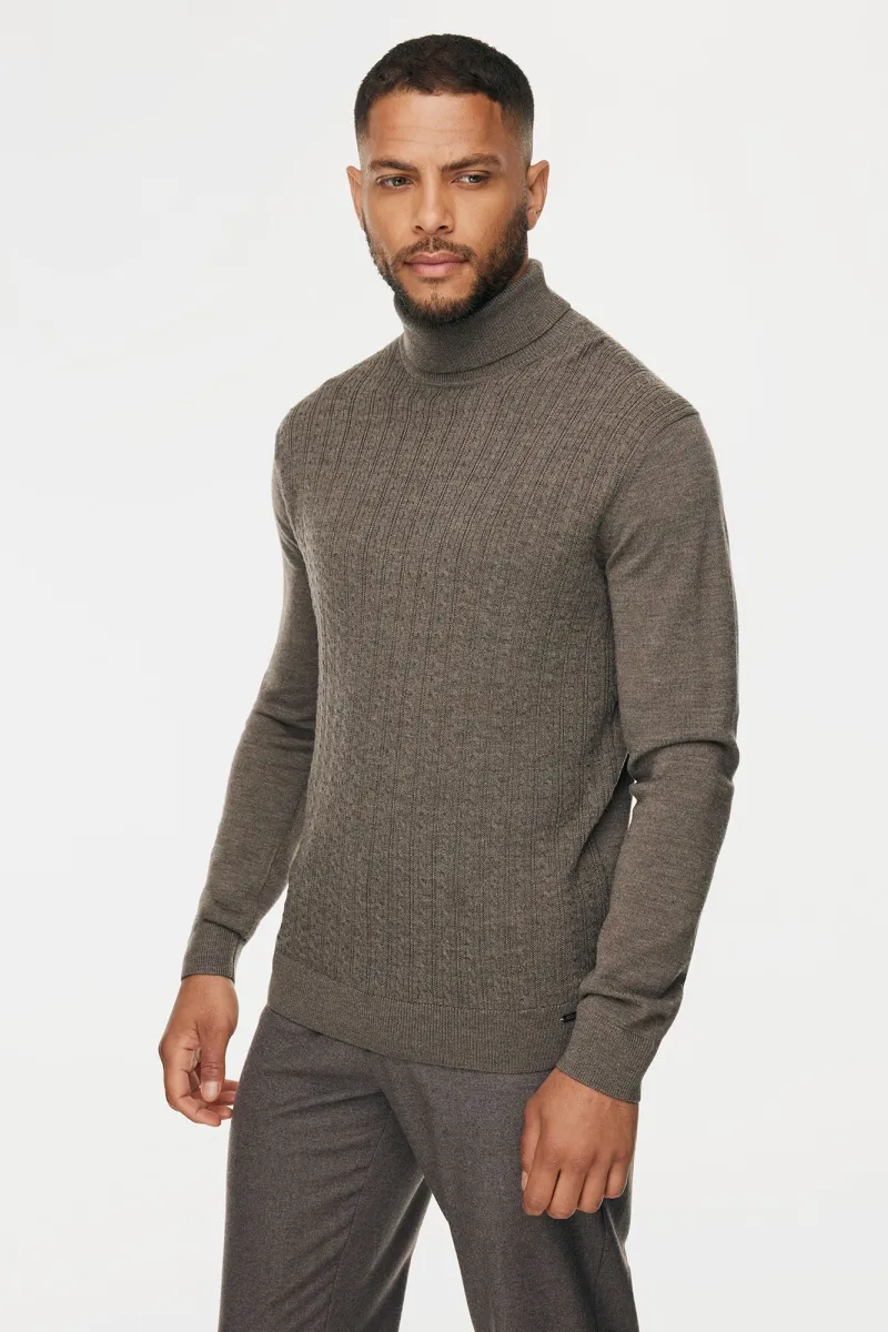 Cable Rollneck | Bruin