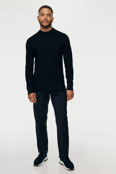 Structured Turtleneck | Donkerblauw