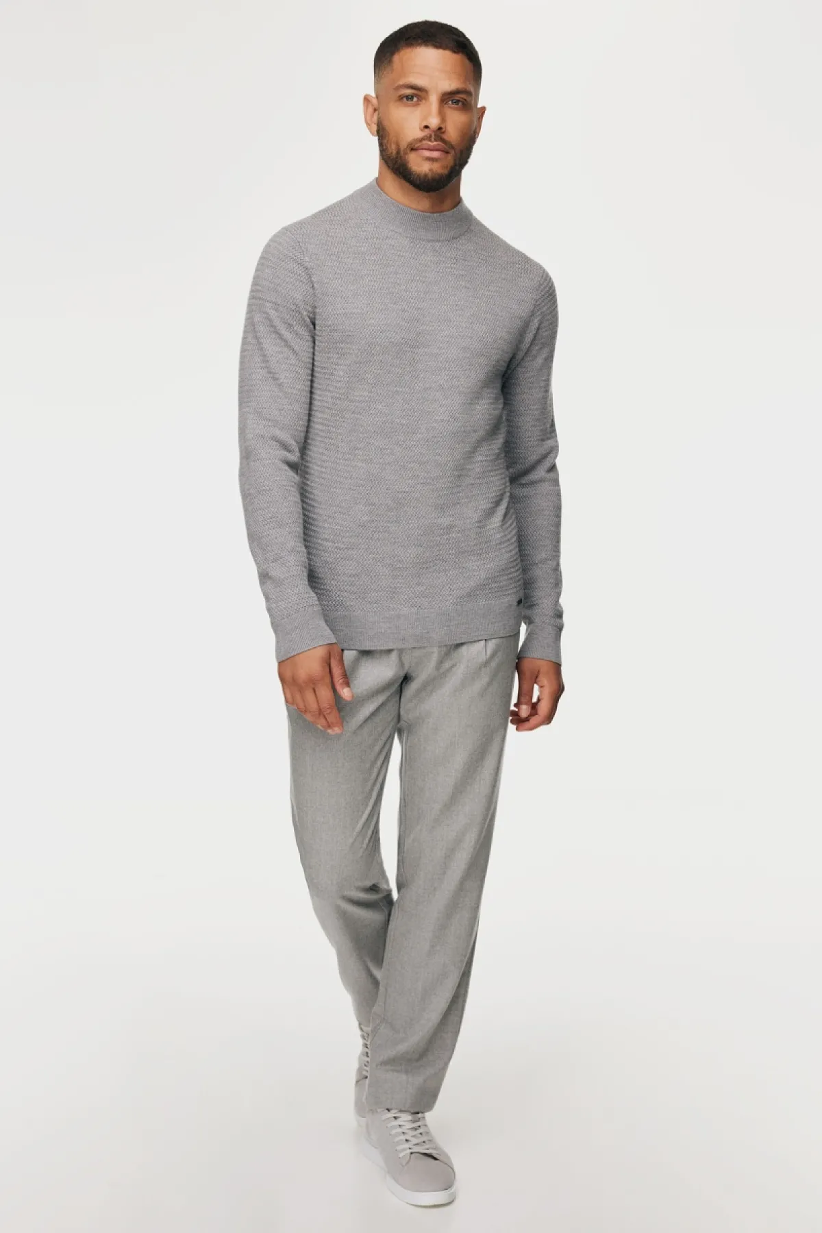 Structured Turtleneck | Grijs