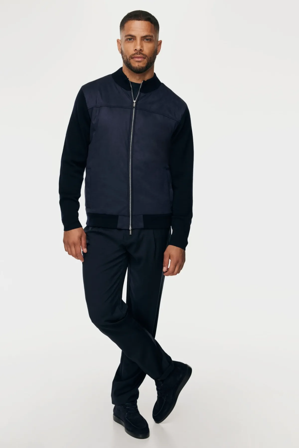 Zip Jacket | Donkerblauw