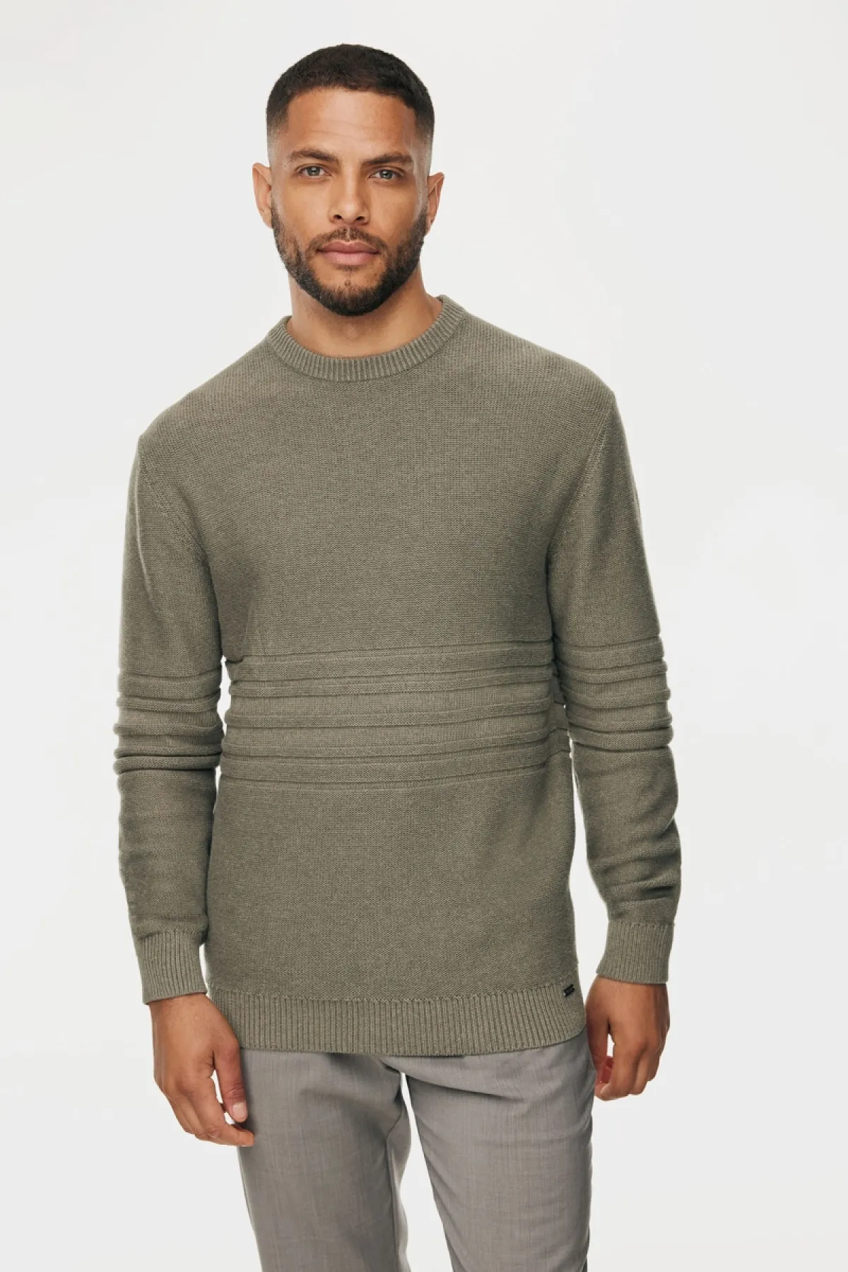 Textured Roundneck | Groen