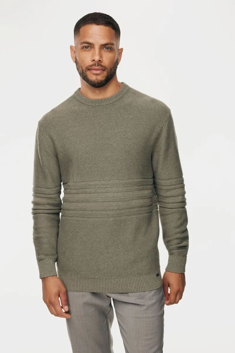 Textured Roundneck | Groen