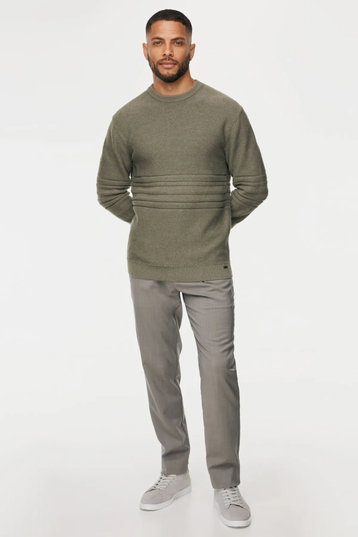Textured Roundneck | Groen