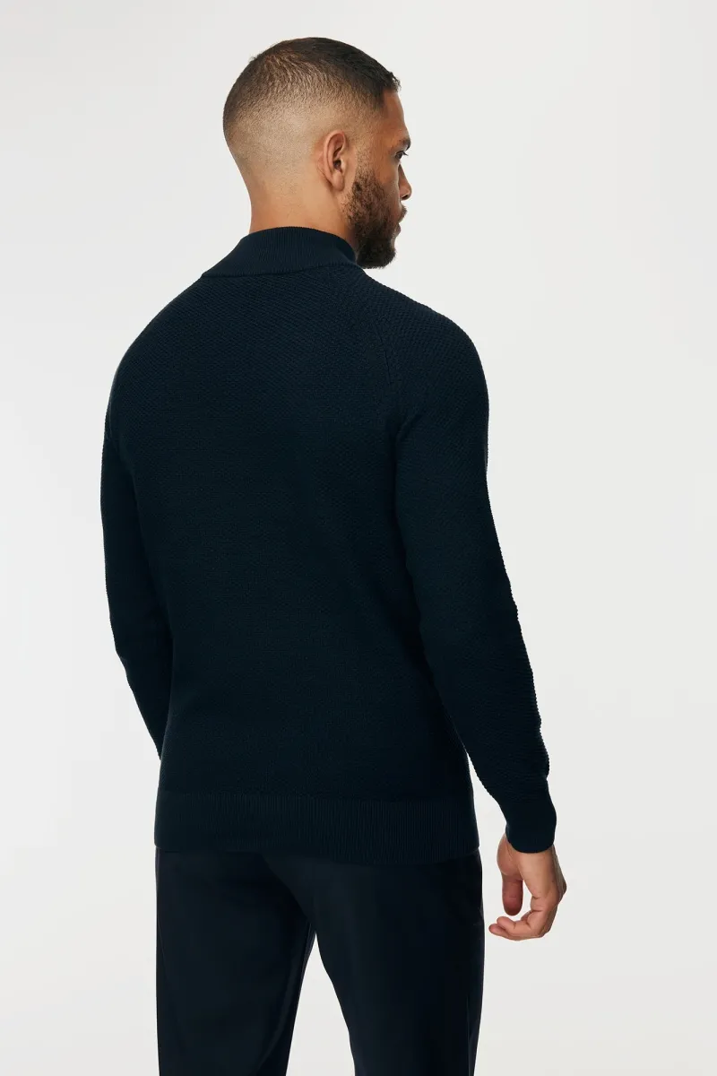 Structured Turtle Zip | Donkerblauw