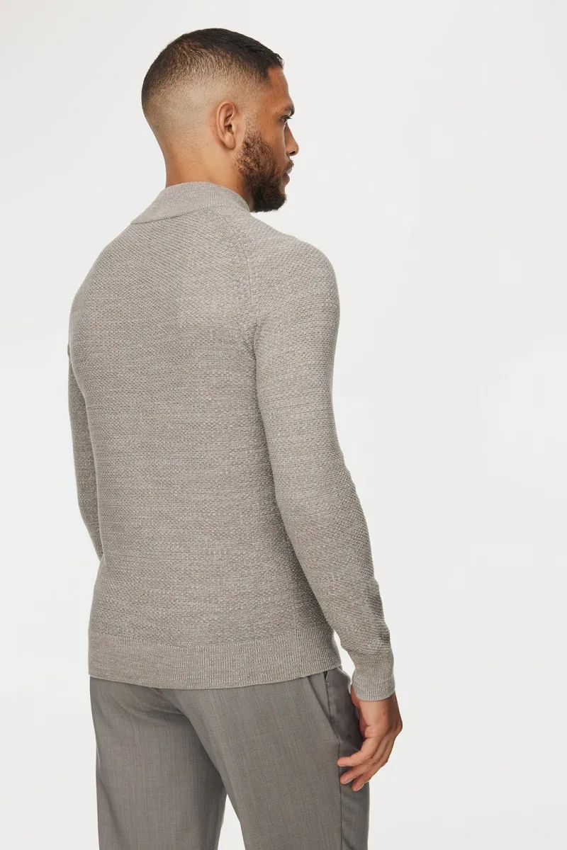 Structured Turtle Zip | Beige