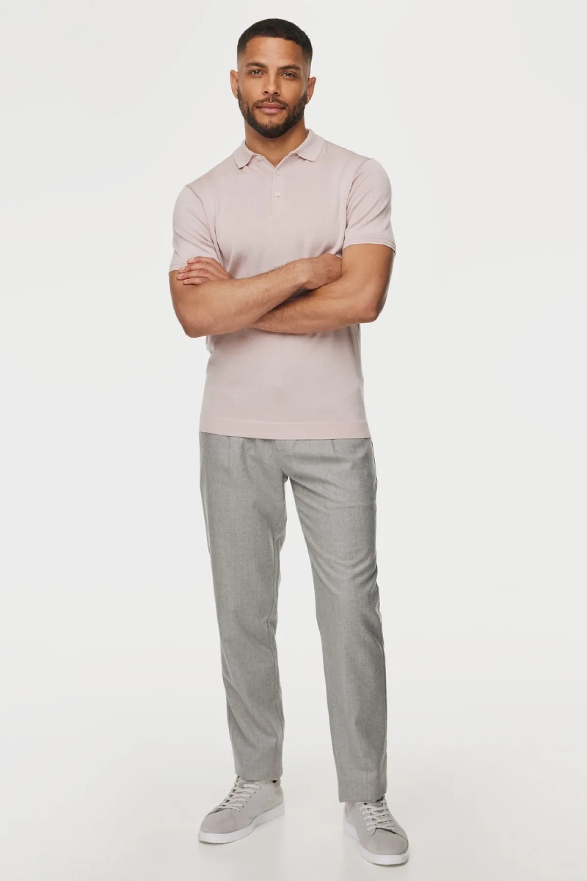 Button Polo | Roze