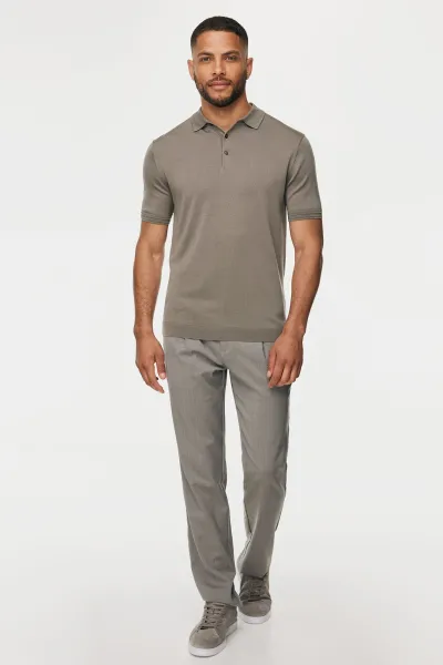 Button Polo | Taupe