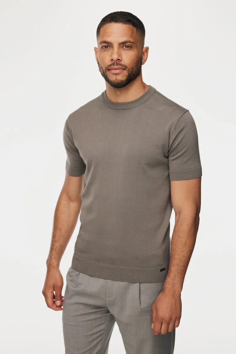 Roundneck T-shirt | Taupe
