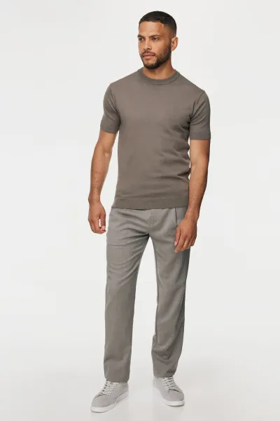 Roundneck T-shirt | Taupe