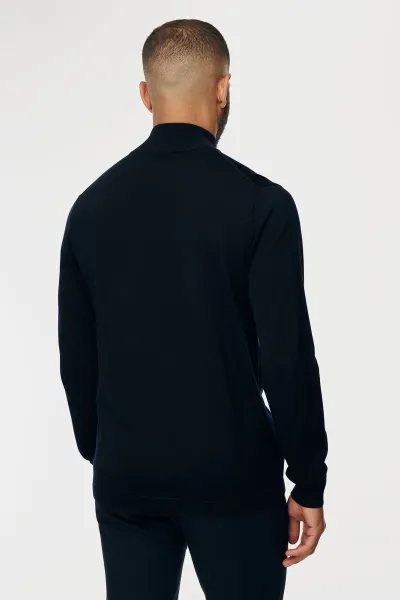 Turtle Zip Cardigan | Donkerblauw