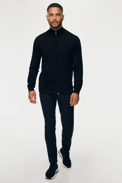 Turtle Zip Cardigan | Donkerblauw