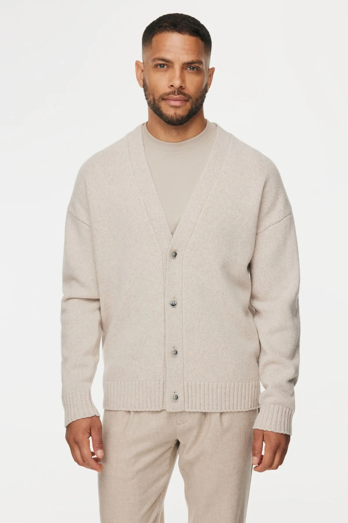 Button Cardigan | Beige