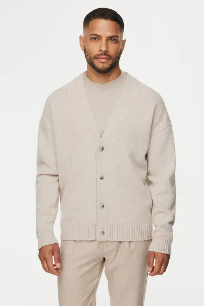 Button Cardigan | Beige