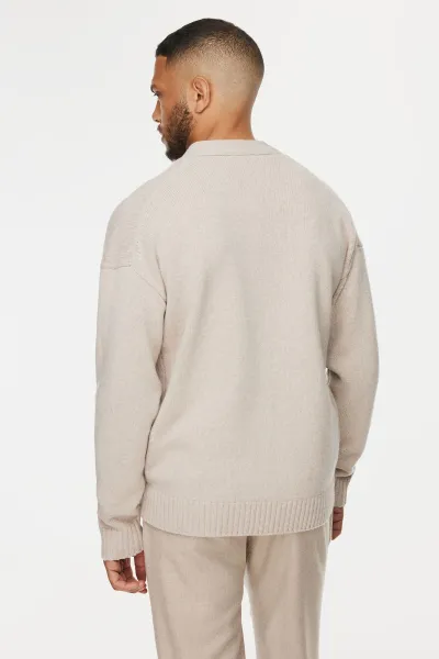 Button Cardigan | Beige