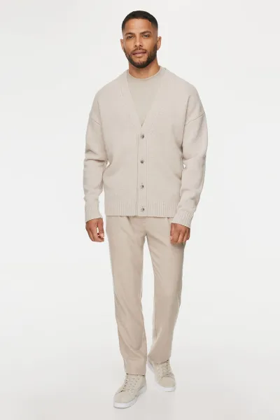 Button Cardigan | Beige