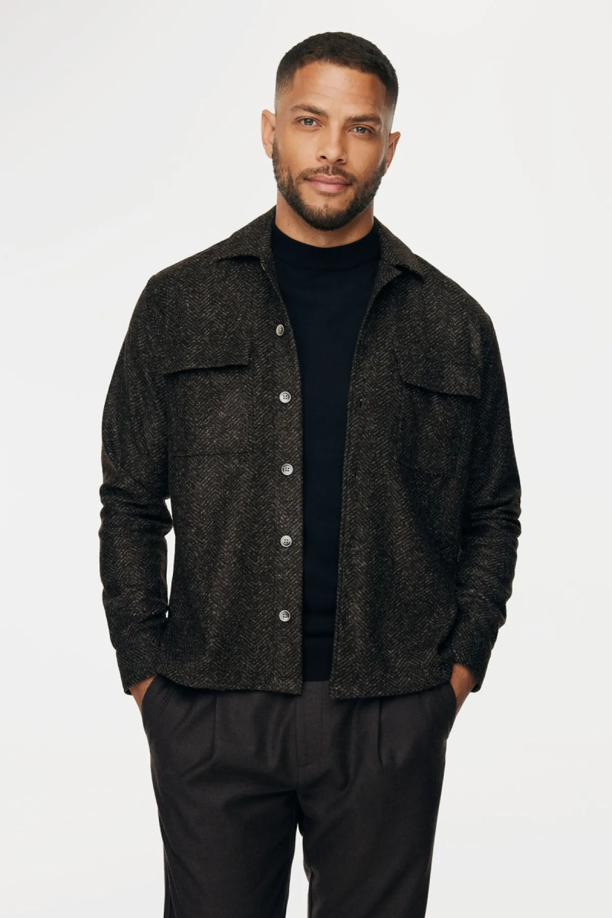 Overshirt Aldo | Donkerbruin