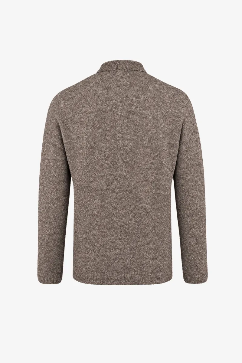 Bouclé Button Polo | Bruin