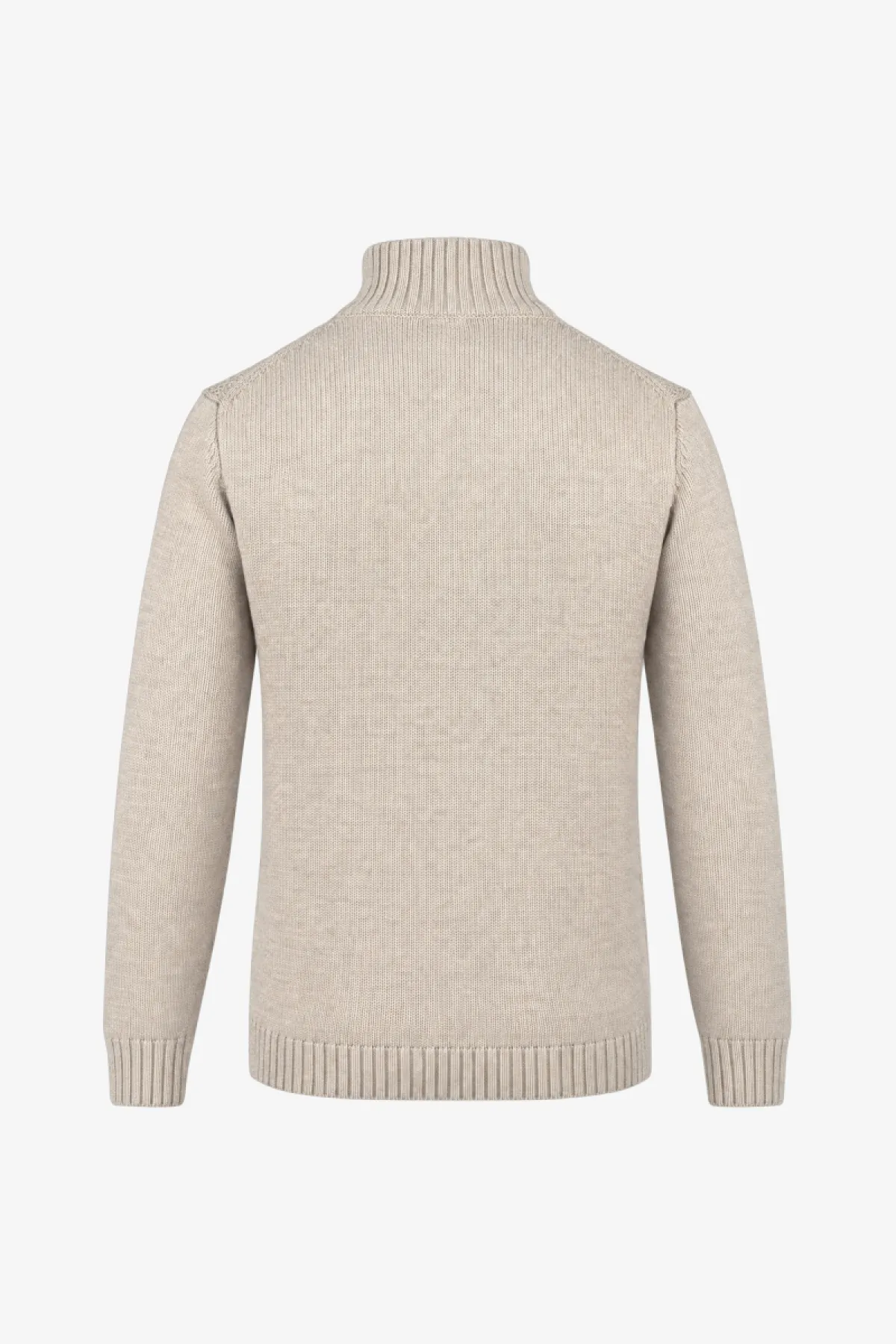 Geruiten Cable Turtleneck | Beige