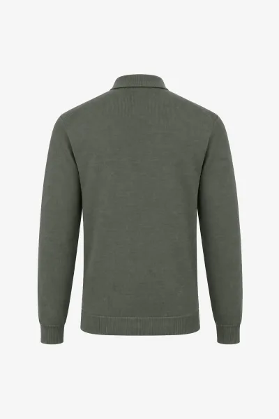 Longsleeve Polo Zip | Groen